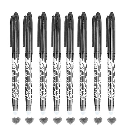 12 värvi kustutatavad geelpliiatsid 0,5 mm mitmevärviline täidetav Kawaii värviline pliiats joonistamiseks geelitindiga rullpliiatsi kirjatarbed