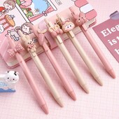 6 υπολογιστές Pink Cute Ballpoint Pen Kawaii Learn Stationery Test πίεσης Εξέταση Υπογραφή Σχολικά προμήθειες Αξεσουάρ γραφείου