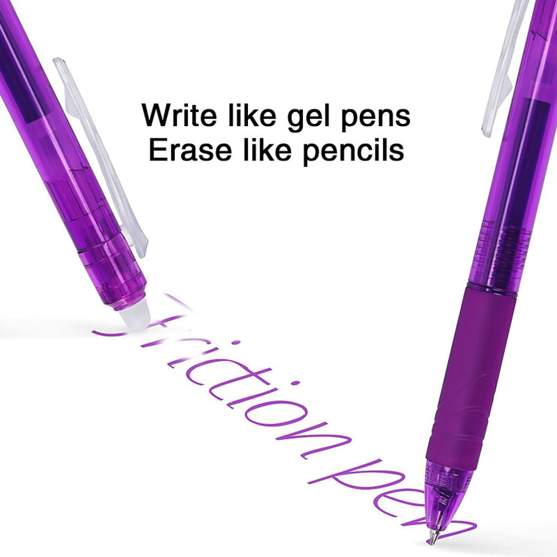 Mitmevärvilised 0,5 mm kustutatavad geelpliiatsid koos täitekustutuskummiga Kvaliteetsed mustad sinised punased pastapliiatsid Kawaii kirjatarvete kirjutamiseks