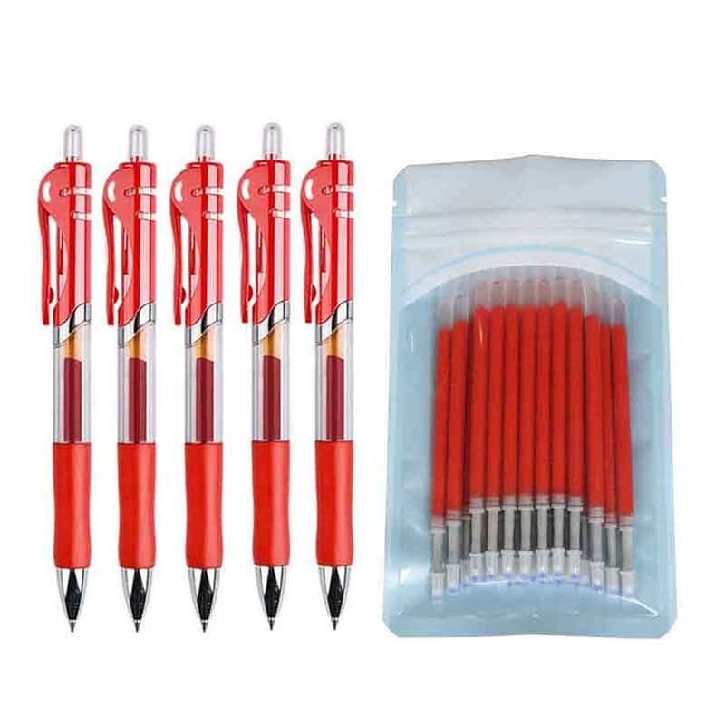 Πτυσσόμενο σετ στυλό gel 0,5mm Μαύρο/Κόκκινο/Μπλε Λαβή στυλό με μπίλια μεγάλης χωρητικότητας Ανταλλακτικά Σχολικά προμήθειες γραφείου Ράβδος Ανταλλακτικών