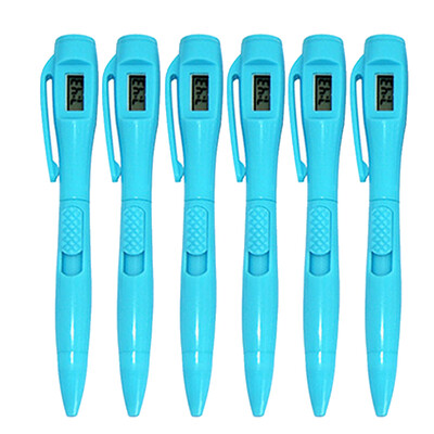 6 tk/partii Eriotstarbeline pastapliiats Elektrooniline kell Testpliiats Elektroonikakell Pastapliiats Õpilasteenija töö kontoris