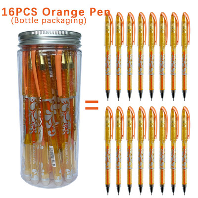 16 tk Magic kustutatavad geelpliiatsid Loovuspudel Kustutavad õpilase neutraalsed pliiatsid 0,5 mm 6 värvi üliõpilase kontori koolitarbed