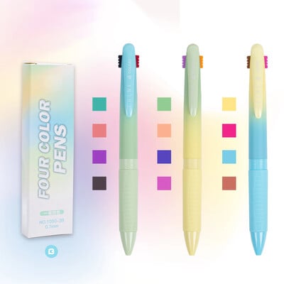 3 buc/cutie Gradient 4 culori Pixuri cu gel Pixuri cu bilă multicolore Pix cu gel Instrumente de scris pentru studenți Papetarie Rechizite de birou pentru școală