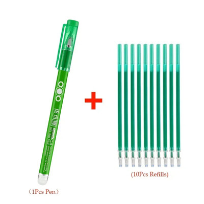 Suure mahutavusega 11 tk/komplekt Creative 0,5 mm kustutatavad geelpliiatsid Must Punane Sinine Roheline Tindiga Õpilased Kirjutavad Maalikooli kirjatarbed