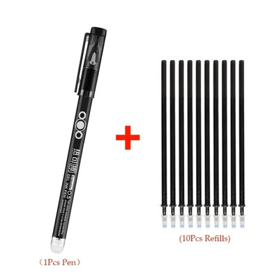 Suure mahutavusega 11 tk/komplekt Creative 0,5 mm kustutatavad geelpliiatsid Must Punane Sinine Roheline Tindiga Õpilased Kirjutavad Maalikooli kirjatarbed