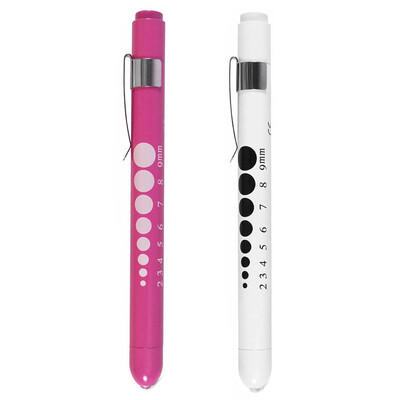 2 tk Pliiats Light Peovalgusti Dekoratsioon Meditsiiniline pliiats Esmaabi LED Töökontroll Taskulamp Taskulambi Arst Õde Diagnoosipliiatsid