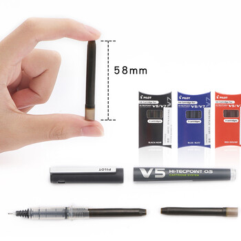 Pilot Refillable V5/V7 Hi-Tecpoint Roller Ball Pen, 0,5mm/0,7mm Point Tip, Blue Black Red Red Liquid Ink Cartridge System Rollerball