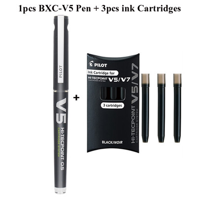 Pilot korduvtäidetav V5/V7 Hi-Tecpoint rull-kuulipliiats, 0,5 mm/0,7 mm ots, sinine must-punane vedela tindikassetisüsteem