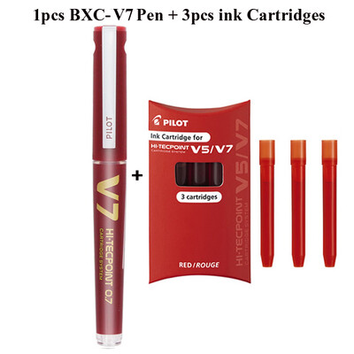 Pilot korduvtäidetav V5/V7 Hi-Tecpoint rull-kuulipliiats, 0,5 mm/0,7 mm ots, sinine must-punane vedela tindikassetisüsteem