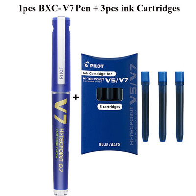 Pilot korduvtäidetav V5/V7 Hi-Tecpoint rull-kuulipliiats, 0,5 mm/0,7 mm ots, sinine must-punane vedela tindikassetisüsteem