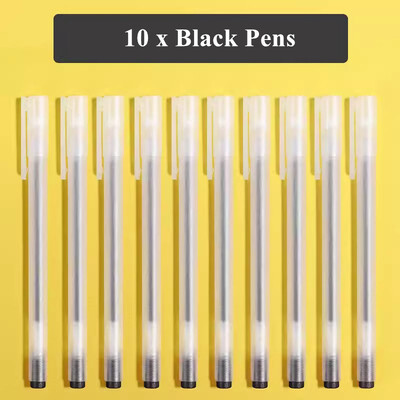 10 στυλό τζελ + 30 ανταλλακτικά ιαπωνικά χαρτικά διαφανή 0 5 χιλιοστά Μαύρο μπλε κόκκινο στυλό γραφείου Σχολικά προμήθειες γραφής για μαθητές