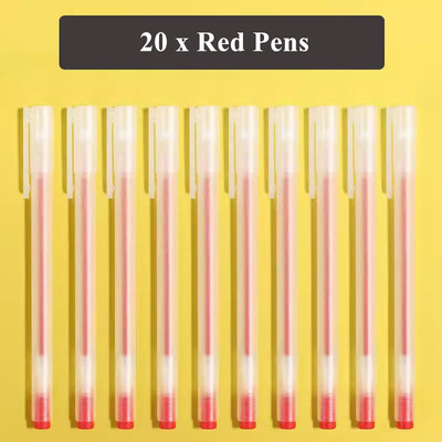 10 στυλό τζελ + 30 ανταλλακτικά ιαπωνικά χαρτικά διαφανή 0 5 χιλιοστά Μαύρο μπλε κόκκινο στυλό γραφείου Σχολικά προμήθειες γραφής για μαθητές