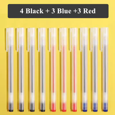 10 στυλό τζελ + 30 ανταλλακτικά ιαπωνικά χαρτικά διαφανή 0 5 χιλιοστά Μαύρο μπλε κόκκινο στυλό γραφείου Σχολικά προμήθειες γραφής για μαθητές