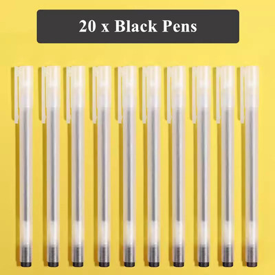 10 στυλό τζελ + 30 ανταλλακτικά ιαπωνικά χαρτικά διαφανή 0 5 χιλιοστά Μαύρο μπλε κόκκινο στυλό γραφείου Σχολικά προμήθειες γραφής για μαθητές