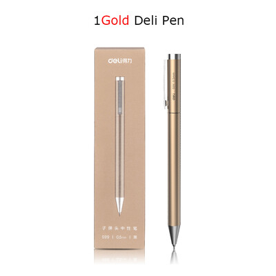 Pix pentru semne metalice Deli Pixuri Gel auriu/argintiu 0,5 mm Rezerve PREMEC Smooth Refill MiKuni Japan Ink Black School Mi Pen