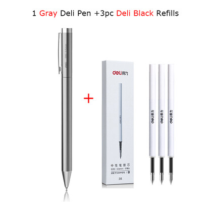 Pix pentru semne metalice Deli Pixuri Gel auriu/argintiu 0,5 mm Rezerve PREMEC Smooth Refill MiKuni Japan Ink Black School Mi Pen