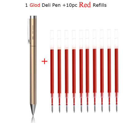 Pix pentru semne metalice Deli Pixuri Gel auriu/argintiu 0,5 mm Rezerve PREMEC Smooth Refill MiKuni Japan Ink Black School Mi Pen