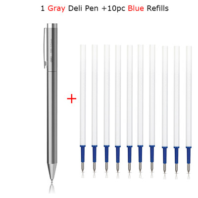 Pix pentru semne metalice Deli Pixuri Gel auriu/argintiu 0,5 mm Rezerve PREMEC Smooth Refill MiKuni Japan Ink Black School Mi Pen