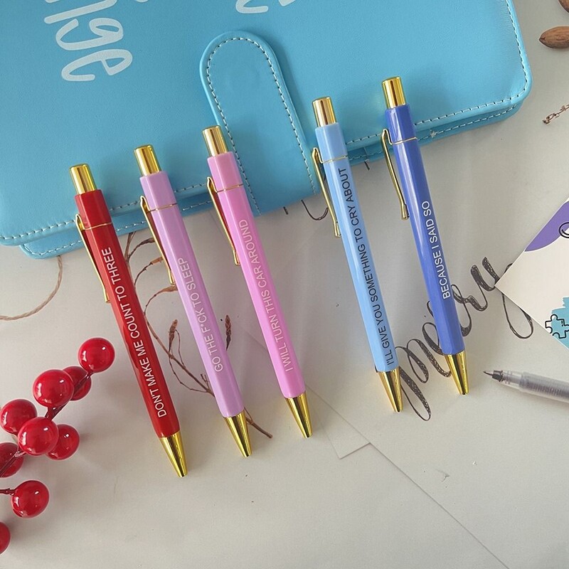 Olovke za dnevne mantre s podsjetnicima, olovke za dnevne podsjetnike, set dnevnih olovki za psovke, smiješne tjedne olovke, motivacijske olovke