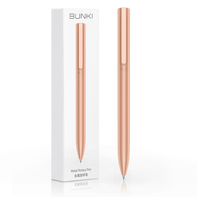 BUNKI-metallist märgipliiats, pastapliiats, allkirjapliiats, 0,5 mm geel PREMEC, sile Šveitsi täitmine, must tint, kontor, kool, kirjutuspliiats, BK0100