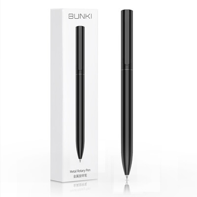 BUNKI-metallist märgipliiats, pastapliiats, allkirjapliiats, 0,5 mm geel PREMEC, sile Šveitsi täitmine, must tint, kontor, kool, kirjutuspliiats, BK0100