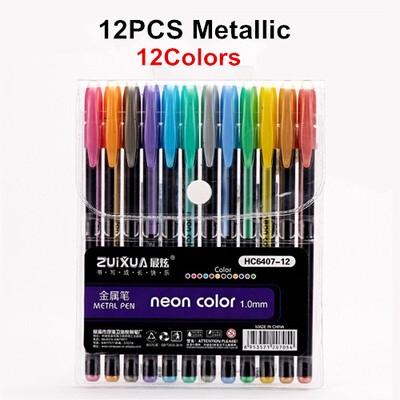 12/18/24/36/48Pcs/Set Προώθηση στυλό Gel Pens Set Glitter Gel Pen for Adult Coloring Books Journals Drawing Doodling Art Markers