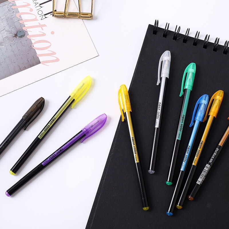 12/18/24/36/48Pcs/Set Προώθηση στυλό Gel Pens Set Glitter Gel Pen for Adult Coloring Books Journals Drawing Doodling Art Markers