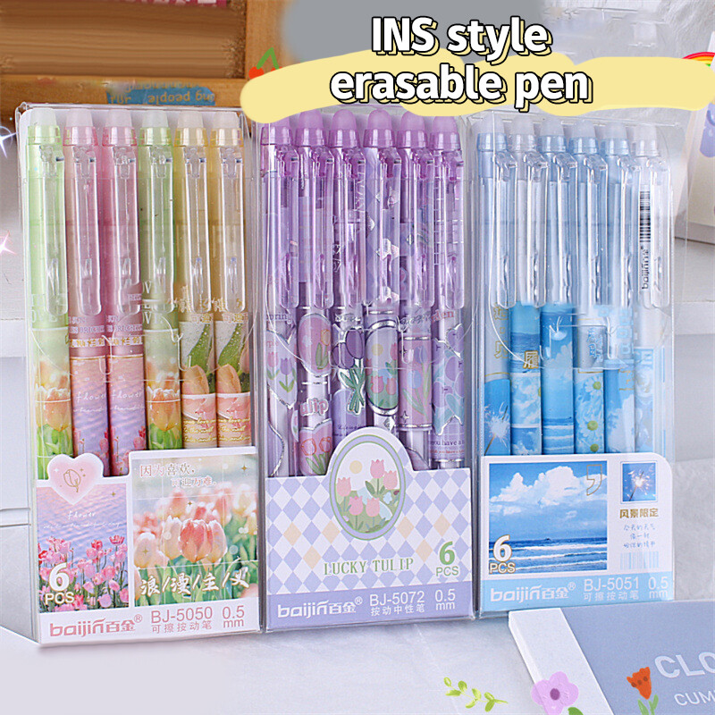 6 tk Mood armsad kustutatavad geelpliiatsid Loomingulised kustutatavad presspliiatsid Romantilised allkirjapliiatsid Armsad pliiatsid Kirjutamisvahendid Kontorikool