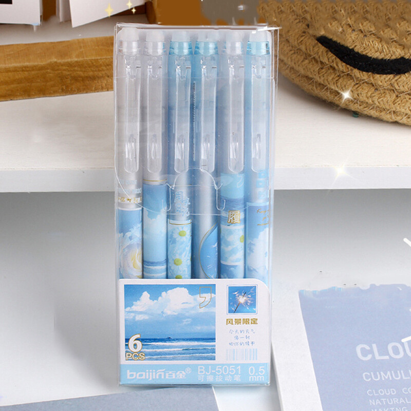 6 tk Mood armsad kustutatavad geelpliiatsid Loomingulised kustutatavad presspliiatsid Romantilised allkirjapliiatsid Armsad pliiatsid Kirjutamisvahendid Kontorikool