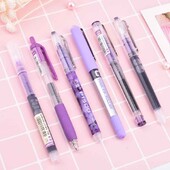 6/7tk/komplekt 0,5mm rullpliiats must/punane/sinine värviline tint Straight Vedel Rollerball Geelpliiats kooli kontoritarvete jaoks Kawaii