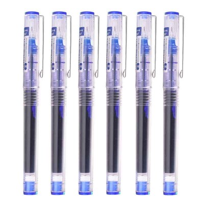 6/7tk/komplekt 0,5mm rullpliiats must/punane/sinine värviline tint Straight Vedel Rollerball Geelpliiats kooli kontoritarvete jaoks Kawaii