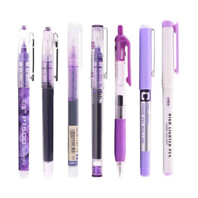 6/7tk/komplekt 0,5mm rullpliiats must/punane/sinine värviline tint Straight Vedel Rollerball Geelpliiats kooli kontoritarvete jaoks Kawaii