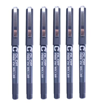 6/7tk/komplekt 0,5mm rullpliiats must/punane/sinine värviline tint Straight Vedel Rollerball Geelpliiats kooli kontoritarvete jaoks Kawaii