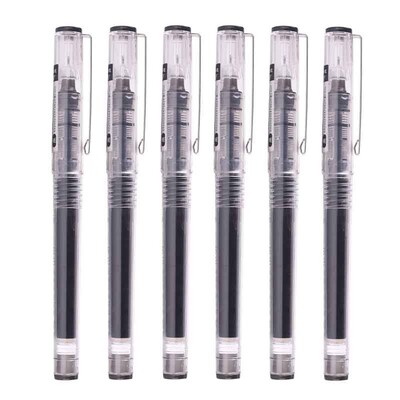 6/7tk/komplekt 0,5mm rullpliiats must/punane/sinine värviline tint Straight Vedel Rollerball Geelpliiats kooli kontoritarvete jaoks Kawaii