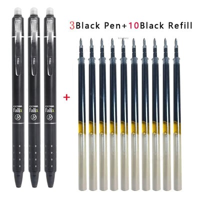 Press Erasable Gel Pen 0,5mm Μεγάλης Χωρητικότητας Erasable Refill Replaceable Rods Washable Lavele School Supplies Office Χαρτικά