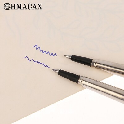 2Pcs Blue Ink Parker Style Standard 0.5/0.7mm Punjenje za kemijsku olovku Pero Srednje Push Action Rotary Univerzalno metalno punjenje za metalnu olovku