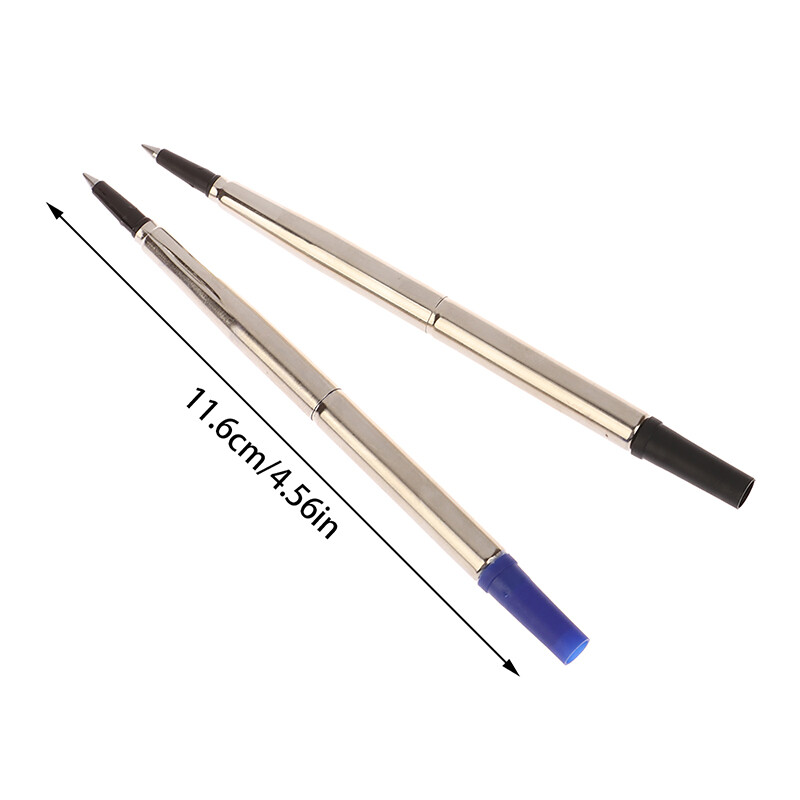 2Pcs Blue Ink Parker Style Standard 0.5/0.7mm Punjenje za kemijsku olovku Pero Srednje Push Action Rotary Univerzalno metalno punjenje za metalnu olovku