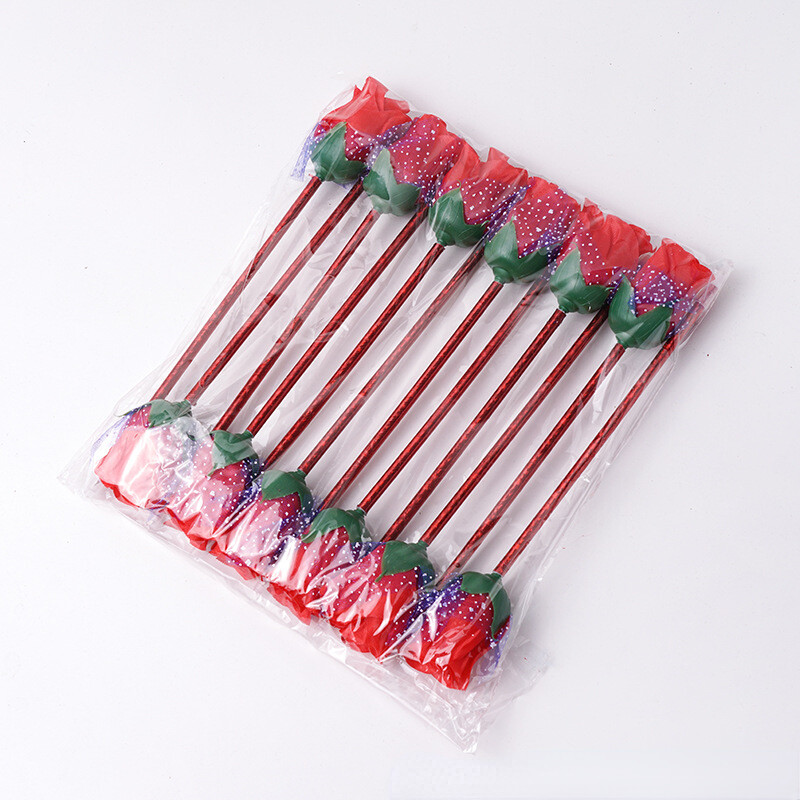 Pixuri cu bile cu 24 de bucăți, cu trandafiri roșii mari - perfecte pentru cadouri și uz personal Flori de Ziua Îndrăgostiților