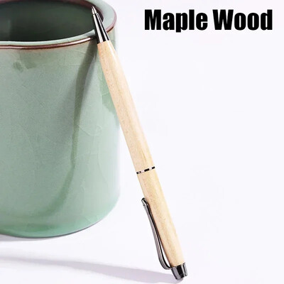 0,5 mm 1 tk suure mahutavusega pähkel-vahtra puidust pastapliiatsid Kontori allkirjaga pliiatsid õpilastele kirjutavad maalimiskooli Kawaii kingitused