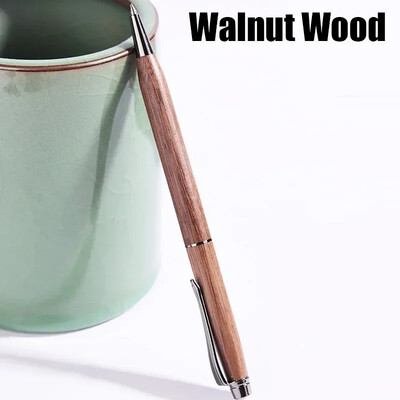 0,5 mm 1 tk suure mahutavusega pähkel-vahtra puidust pastapliiatsid Kontori allkirjaga pliiatsid õpilastele kirjutavad maalimiskooli Kawaii kingitused