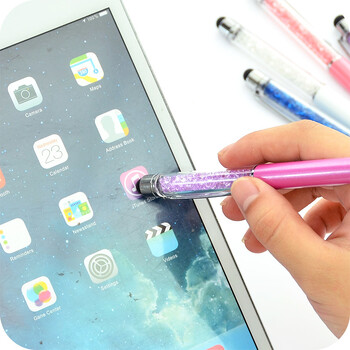 5 τμχ/παρτίδα Cute Crystal Pen Diamond Pens Ballpoint Stationery Ballpen 2 σε 1 Crystal Stylus Pen Touch Pen