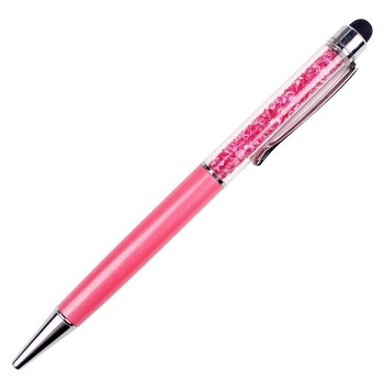 5 τμχ/παρτίδα Cute Crystal Pen Diamond Pens Ballpoint Stationery Ballpen 2 σε 1 Crystal Stylus Pen Touch Pen