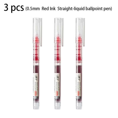 Deli 3 ks Čierna Modrá Červená Atramentová Priamočiara Tekutá Guľôčková Pera Gélové Pero Podpisovacie Pero Školské Študentské Pomôcky Kancelárske Pero