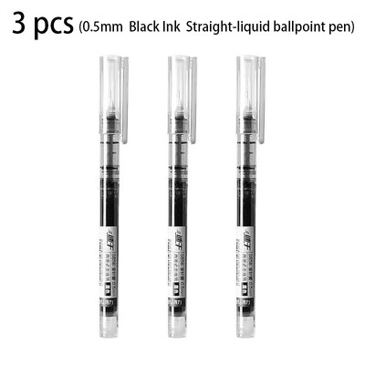 Deli 3 ks Čierna Modrá Červená Atramentová Priamočiara Tekutá Guľôčková Pera Gélové Pero Podpisovacie Pero Školské Študentské Pomôcky Kancelárske Pero