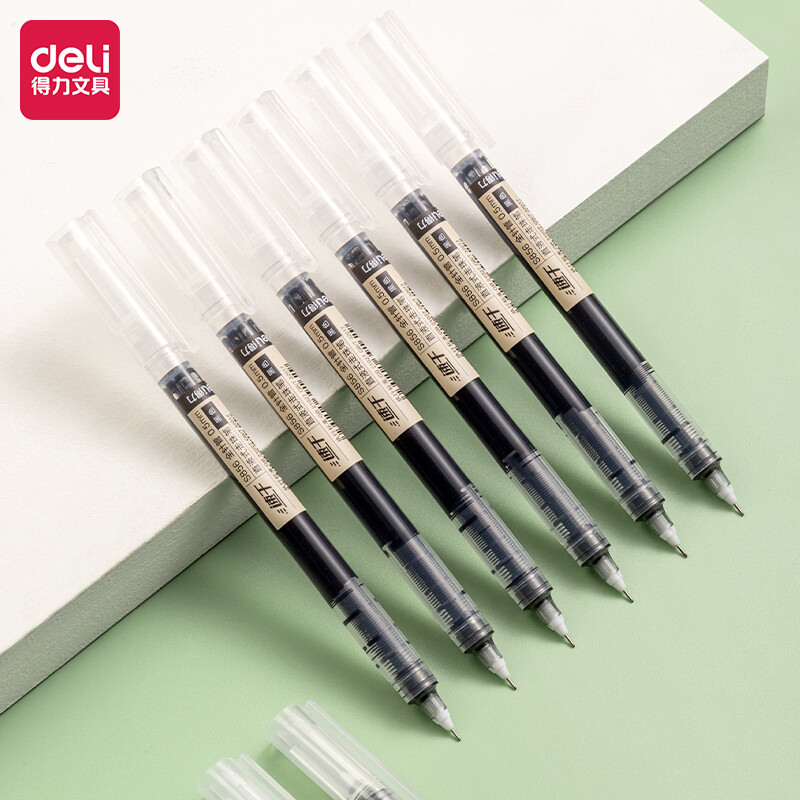 Deli 3 ks Čierna Modrá Červená Atramentová Priamočiara Tekutá Guľôčková Pera Gélové Pero Podpisovacie Pero Školské Študentské Pomôcky Kancelárske Pero