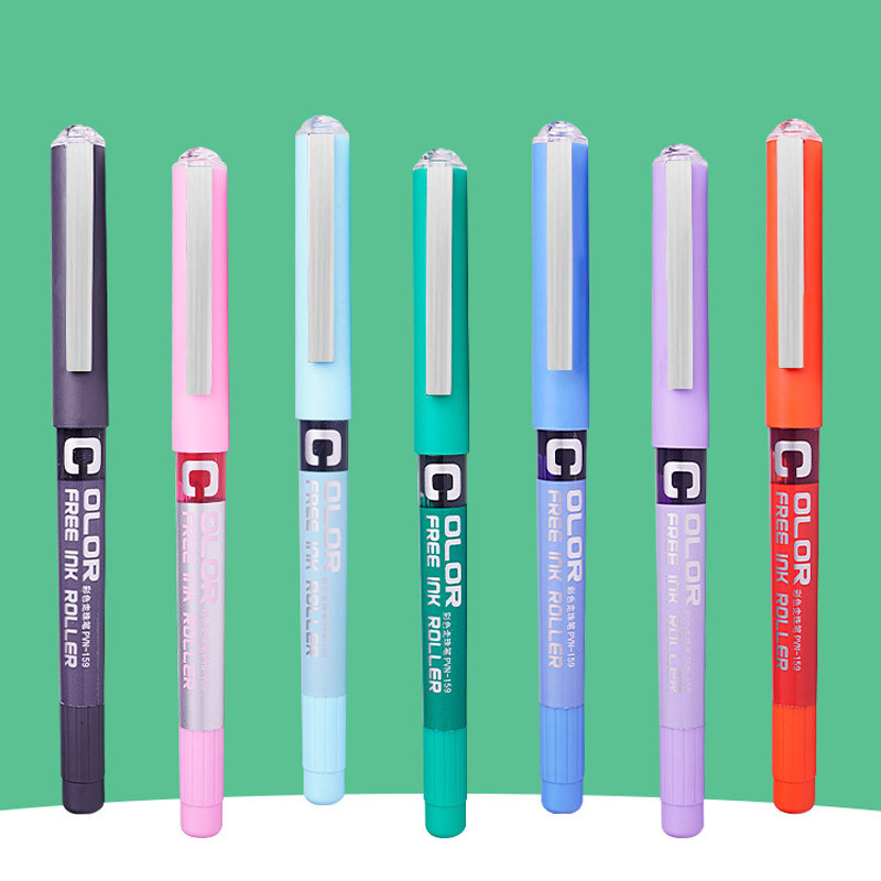 6/7 бр. Комплект гел химикалки с голям капацитет Ролерни химикалки 0,5 mm Бързосъхнеща права течна химикалка за канцеларски материали за училищен офис