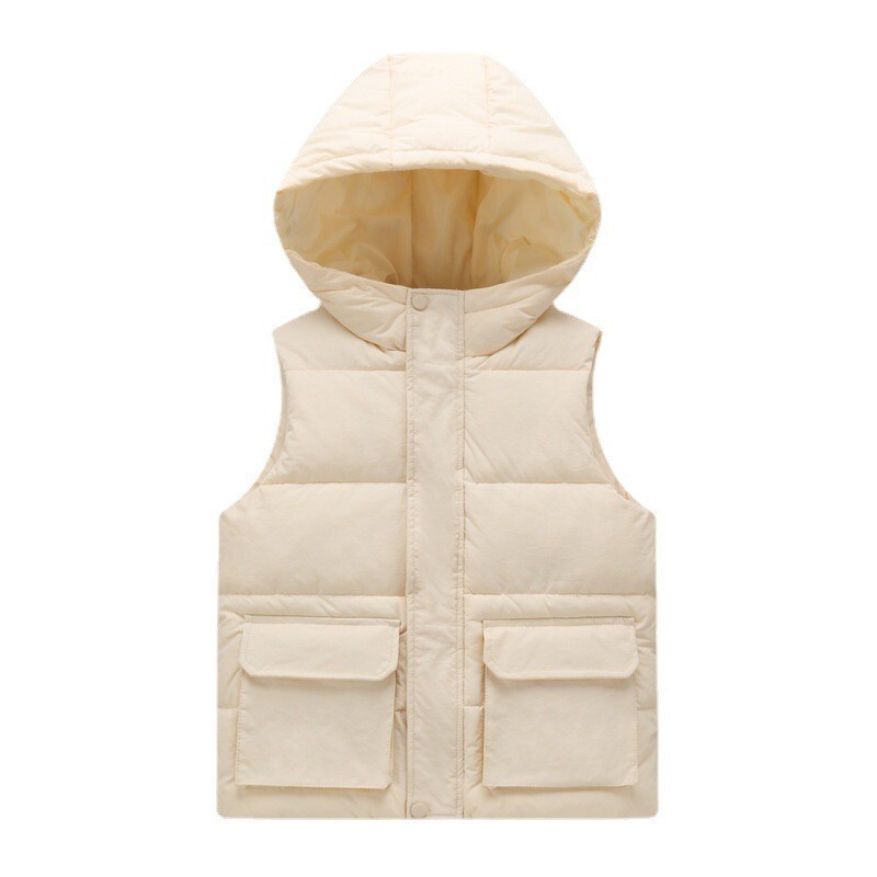 Νέα παιδικά γιλέκα εκτός εποχής φθινοπώρου και χειμώνα για άνδρες και γυναίκες, μεσαία και μεγάλα παιδιά, χοντρά βαμβακερά γιλέκα, πουπουλένια βαμβακερά γιλέκα