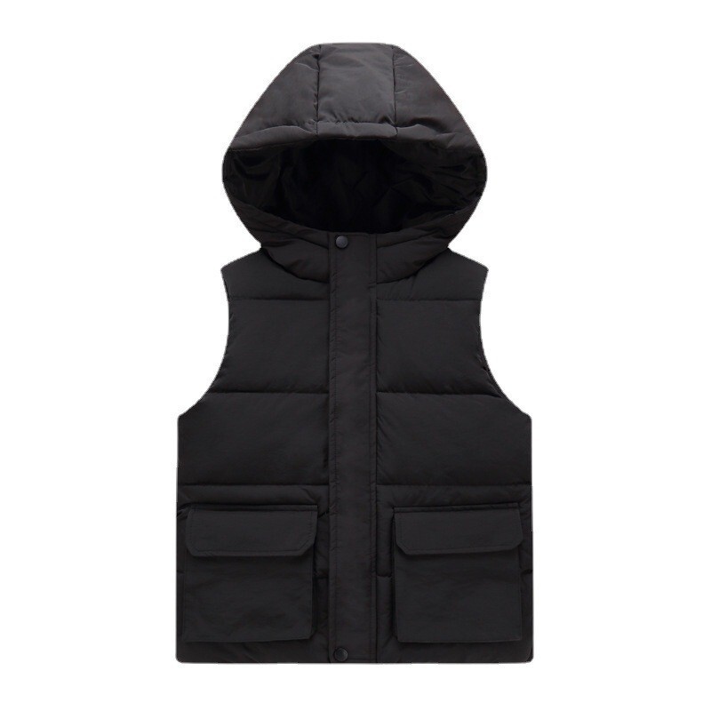 Νέα παιδικά γιλέκα εκτός εποχής φθινοπώρου και χειμώνα για άνδρες και γυναίκες, μεσαία και μεγάλα παιδιά, χοντρά βαμβακερά γιλέκα, πουπουλένια βαμβακερά γιλέκα