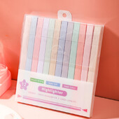 12 bucăți/set pixuri pentru evidențiere cu vârf dublu Markere manga Kawaii Midliner Pastel Gel Set Papetarie Jurnal Rechizite de birou școlare