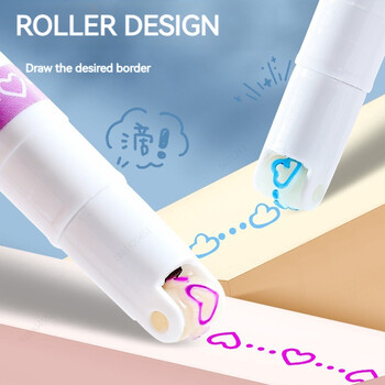 6 τμχ/Σετ Flower Line Shape Highlighter Στυλό Roller Tip Curve Liner Marker Kawaii Korean Stationery School Προμήθειες γραφείου Δώρα